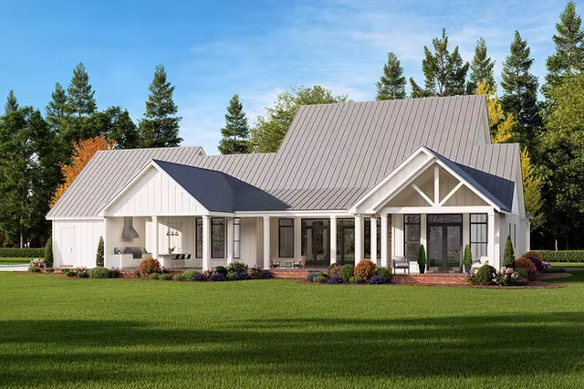 The Magnolia southern classic custom home exterior view 5