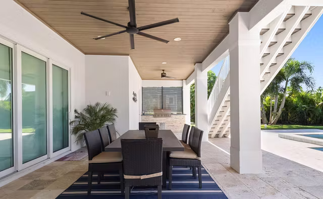 The Palmetto southern coastal custom home exterior view 5