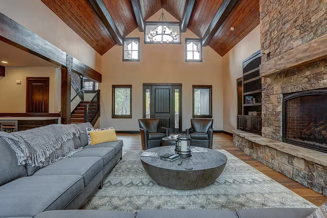 The Sierra mountain modern custom home interior view 1