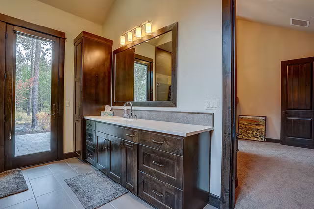 The Sierra mountain modern custom home interior view 17